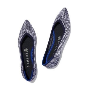 Rothy's The point navy houndstooth size 9